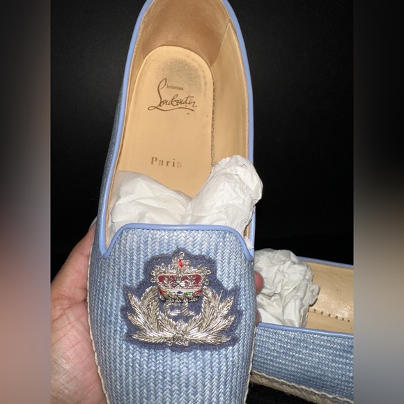 Authentic Christian Louboutin Women's Blue Nanou Orlato Donna Espadrilles - Picture 10 of 15